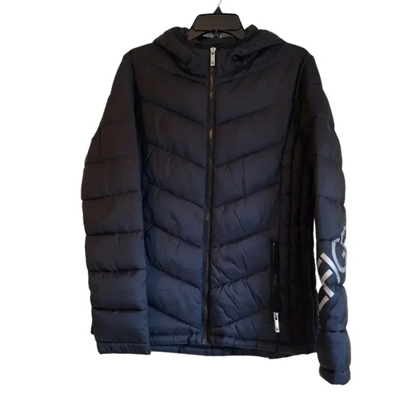 Tommy Hilfiger Womens Hooded Chevron Packable Jacket Logo Size Large L B… - Picture 4 of 14